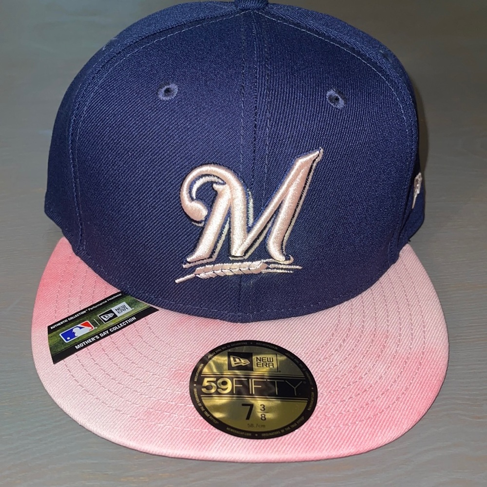 New Era 59Fifty Milwaukee Brewers Baseball Fitted Hat Mothers Day Edition